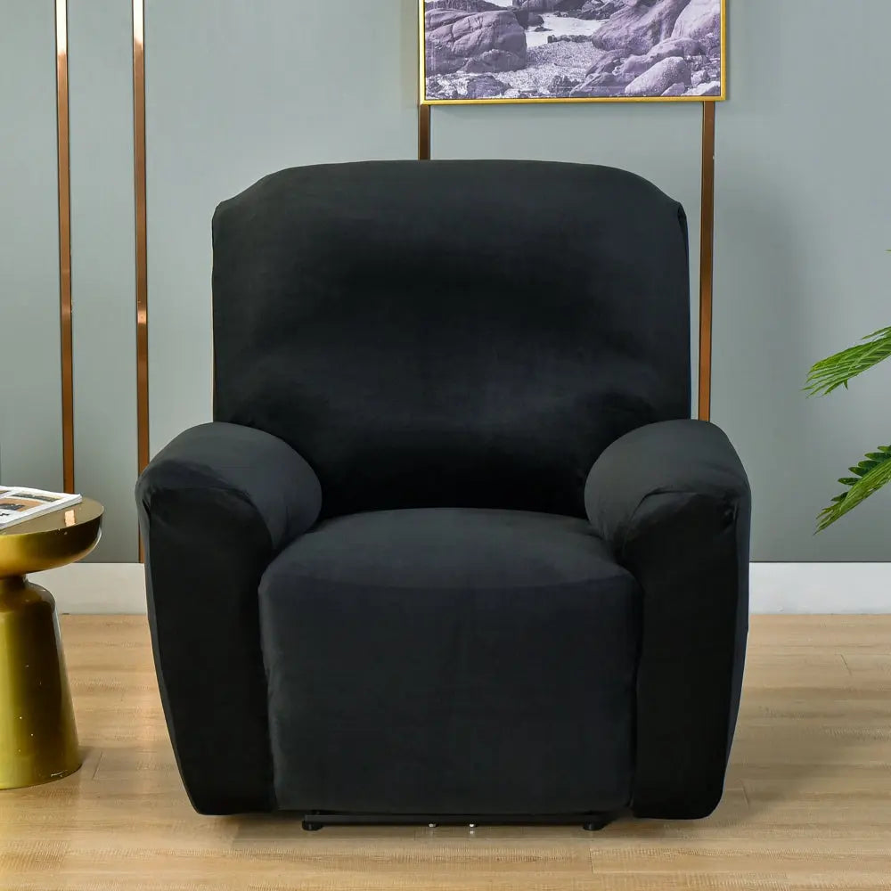 Durable Solid Color Sofa Cover cover for Leather Recliner Soft Water Repellent Recliner Chair Slipcovers Crfatop %sku%