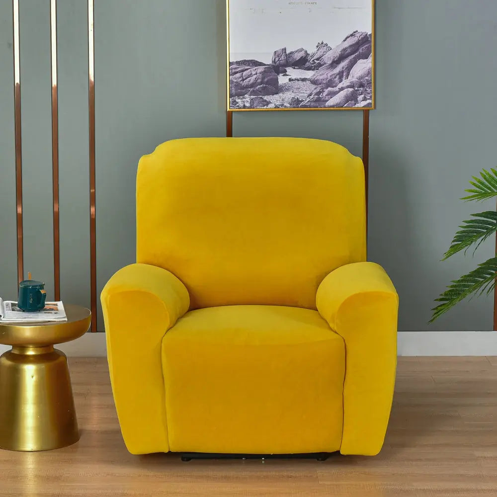 Durable Solid Color Sofa Cover cover for Leather Recliner Soft Water Repellent Recliner Chair Slipcovers Crfatop %sku%