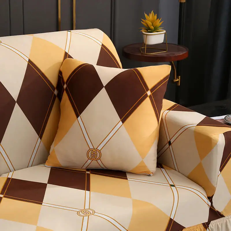 Elastic Skirted Sectional Sofa Slipcover Washable Couch Cover for Loveseat Armchair Crfatop %sku%