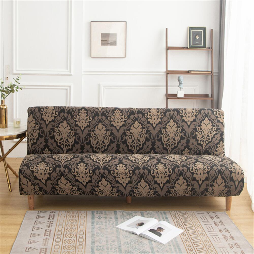 Stretch Printing Futon Cover Floral Armless Sofa Slipcover Folding Sofa Bed Cover Crfatop %sku%
