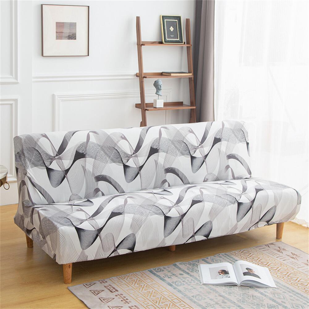 Stretch Printing Futon Cover Floral Armless Sofa Slipcover Folding Sofa Bed Cover Crfatop %sku%