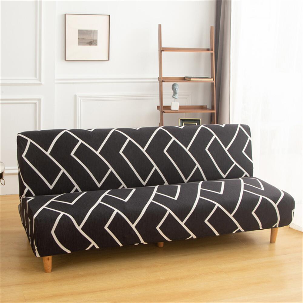 Stretch Printing Futon Cover Floral Armless Sofa Slipcover Folding Sofa Bed Cover Crfatop %sku%