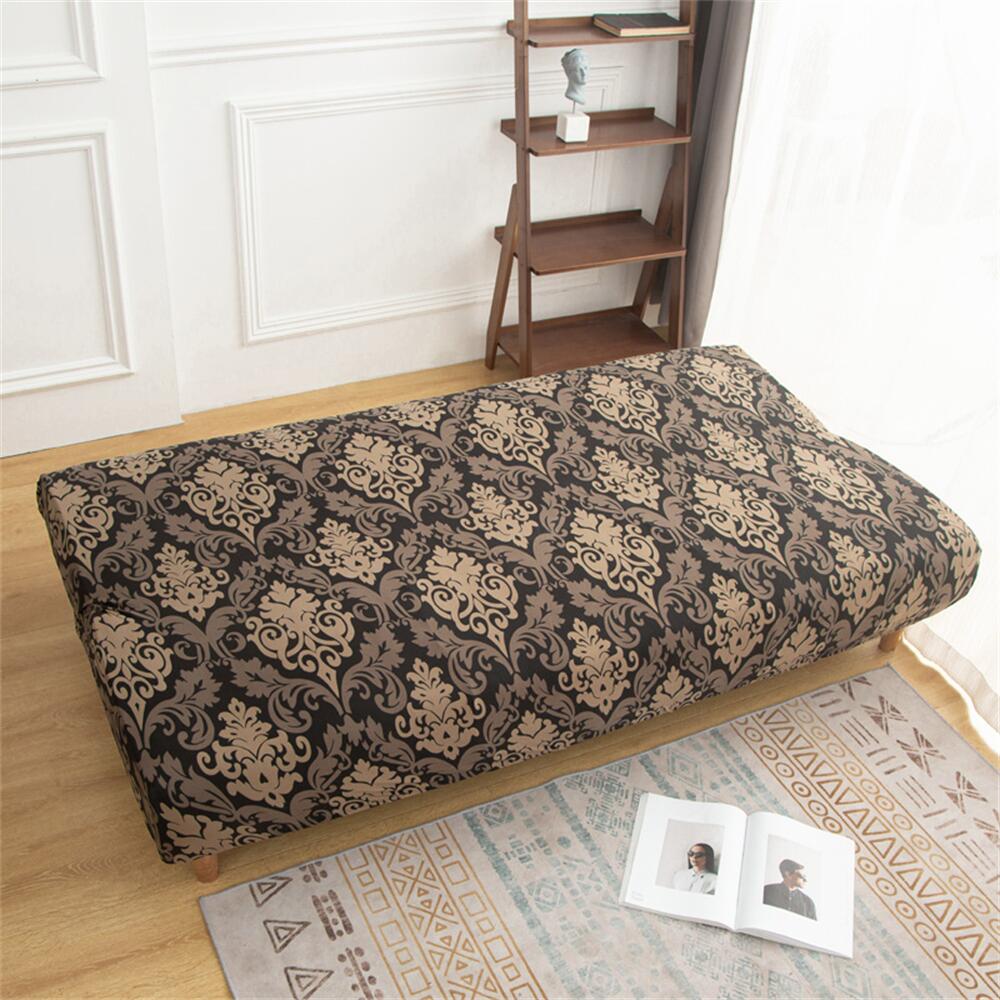 Stretch Printing Futon Cover Floral Armless Sofa Slipcover Folding Sofa Bed Cover Crfatop %sku%