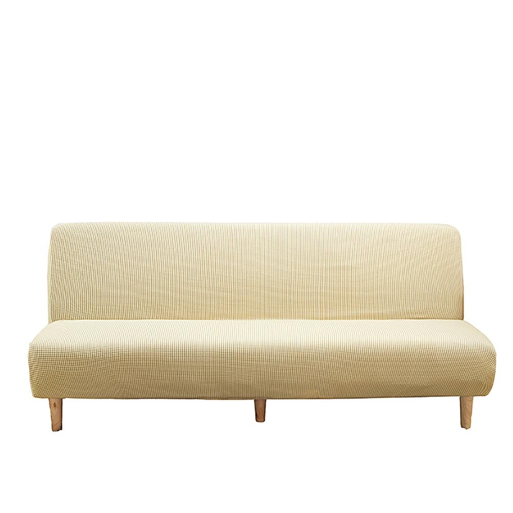 Stretch Armless Sofa Slipcover Durable Solid Color Futon Cover Two Sizes Available Crfatop %sku%
