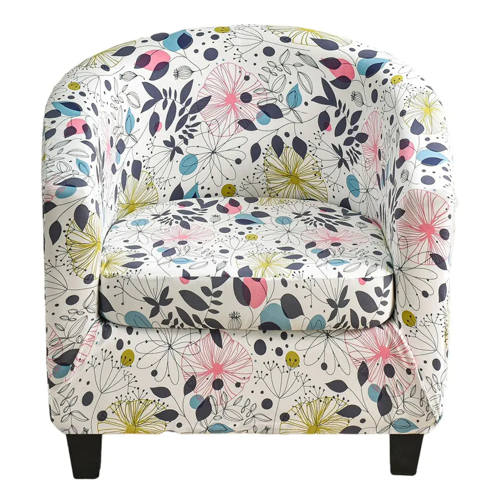 Farmhouse Style Floral Club Chair Chair High Spandex Couch Cover Slipcovers Top Level Crfatop %sku%