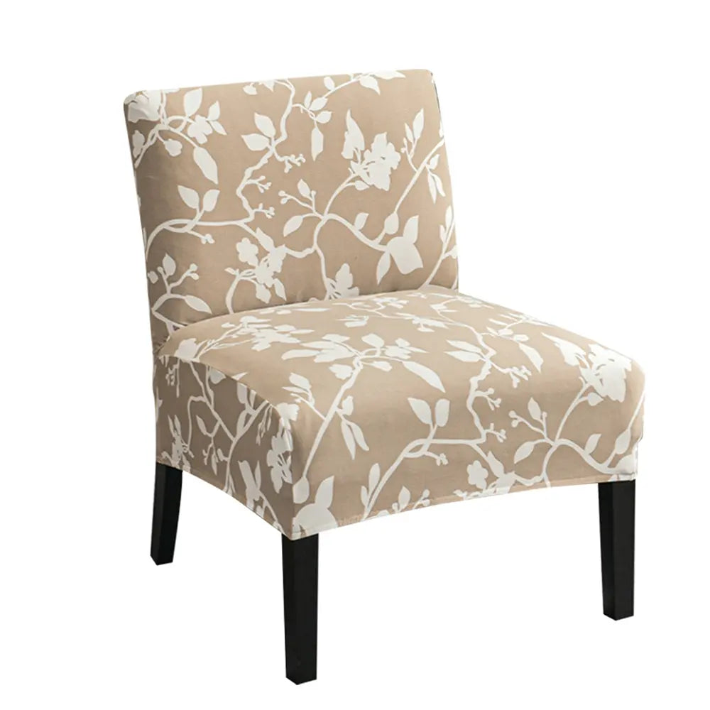 Floral Accent Armless Chair Cover Removable Printing Slipper Chair Cover Top Level Crfatop %sku%
