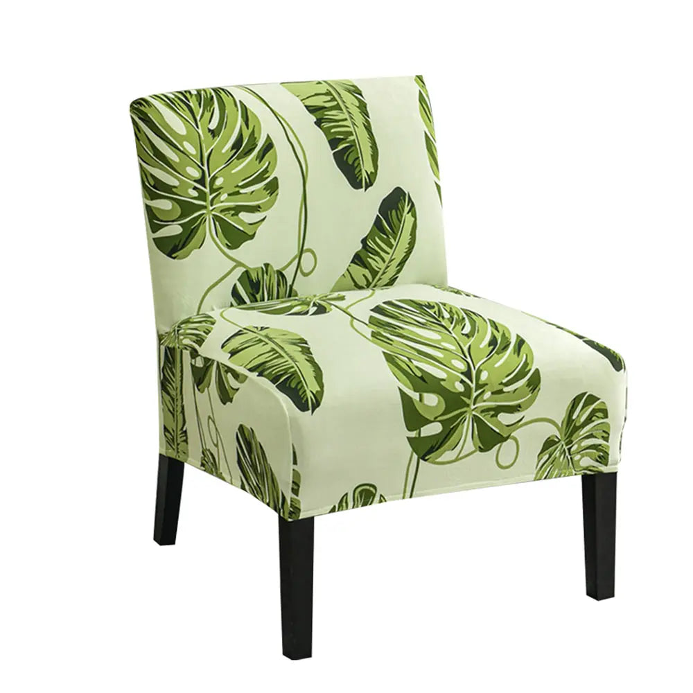 Floral Accent Armless Chair Cover Removable Printing Slipper Chair Cover Top Level Crfatop %sku%