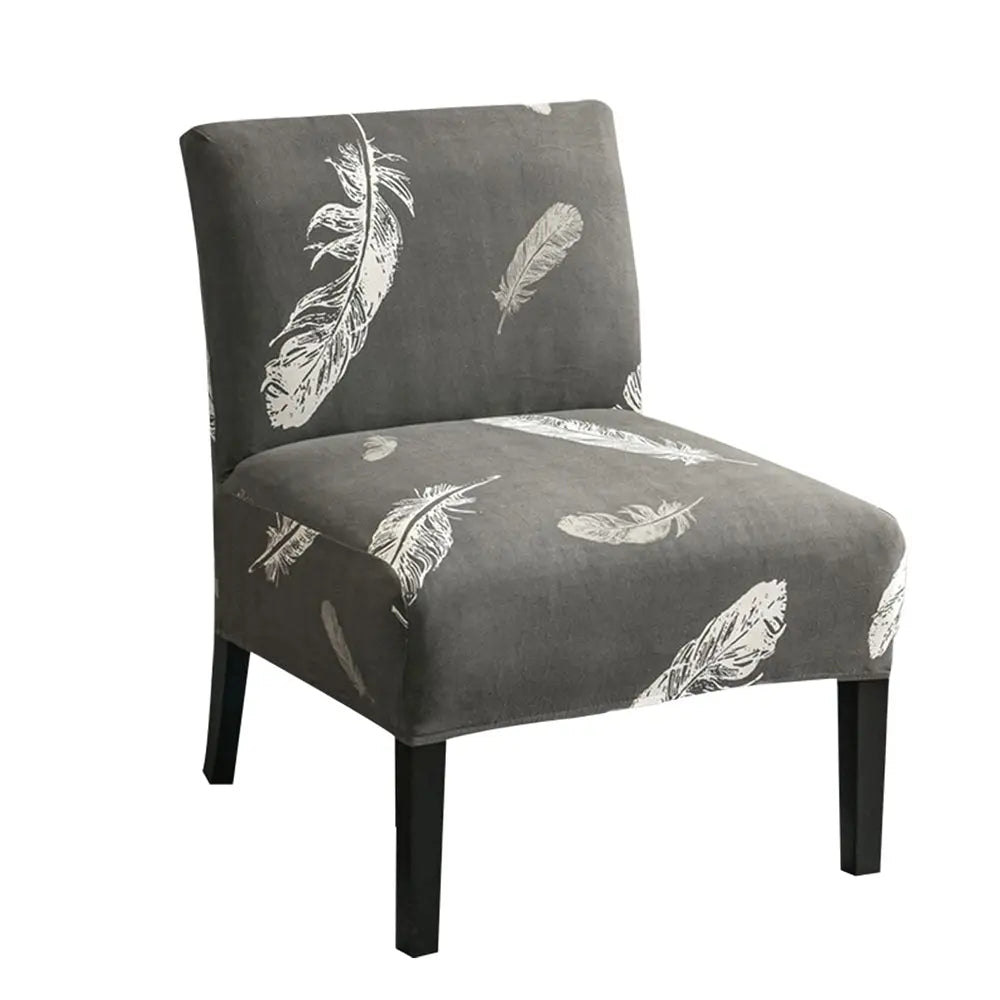 Floral Accent Armless Chair Cover Removable Printing Slipper Chair Cover Top Level Crfatop %sku%