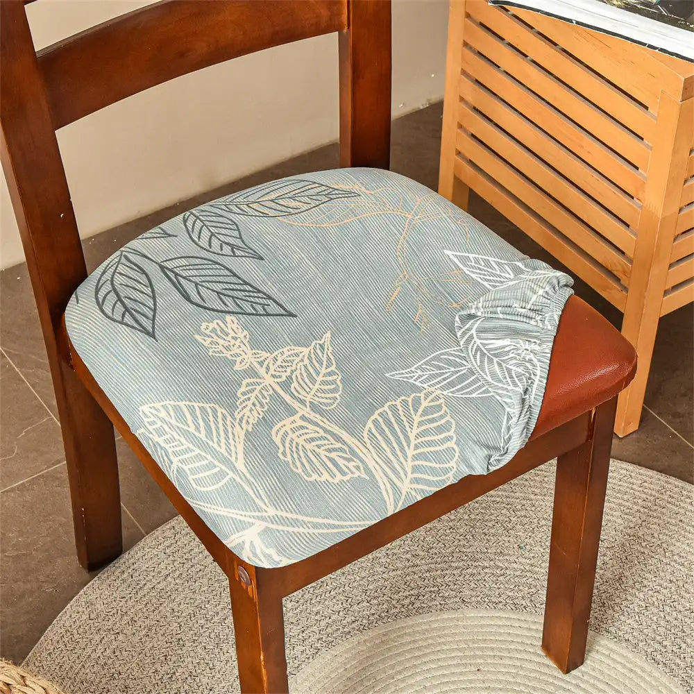 Floral Chair Seat Slipcover High Stretch 2 Pieces Chair Seat Cushion Cover for Dining Room Crfatop %sku%