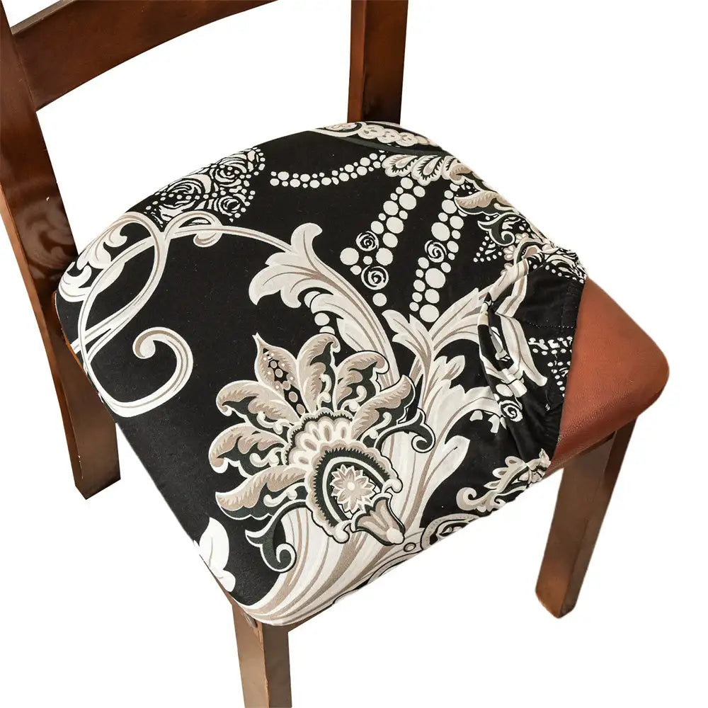 Floral Chair Seat Slipcover High Stretch 2 Pieces Chair Seat Cushion Cover for Dining Room Crfatop %sku%