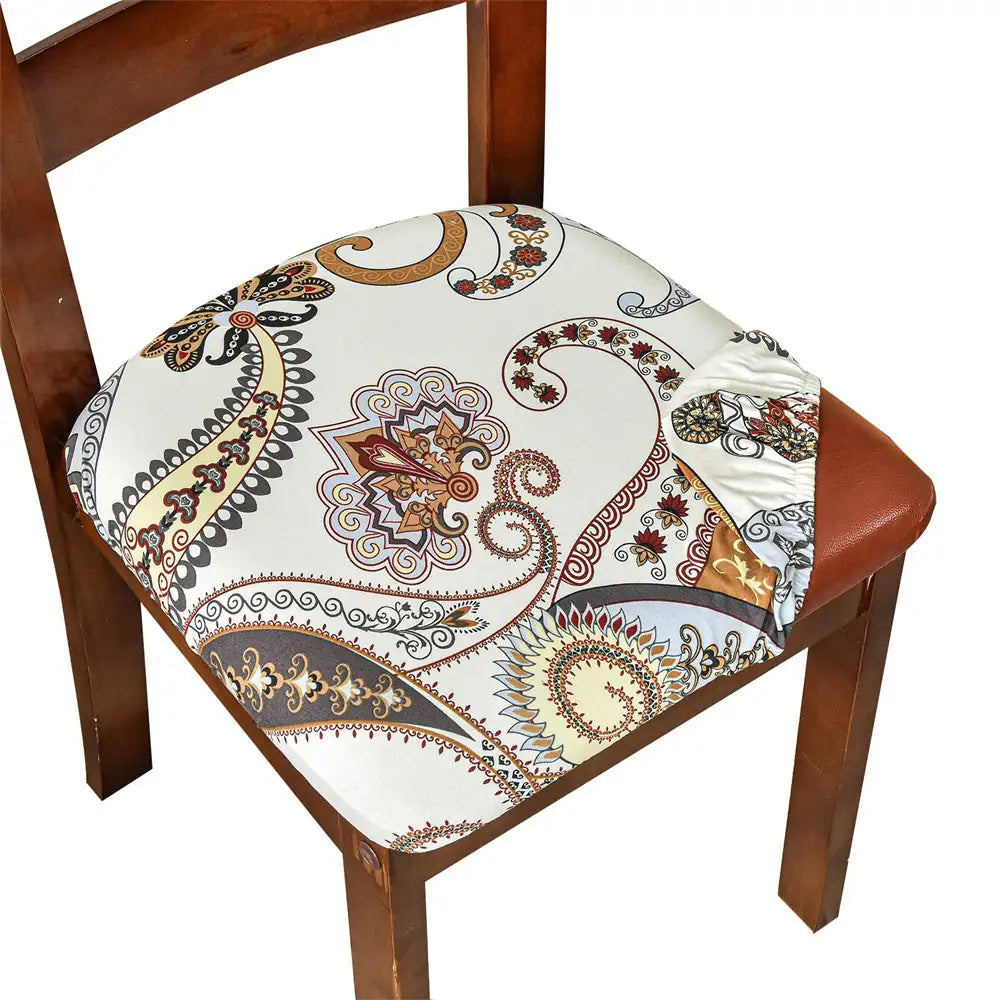 Floral Chair Seat Slipcover High Stretch 2 Pieces Chair Seat Cushion Cover for Dining Room Crfatop %sku%