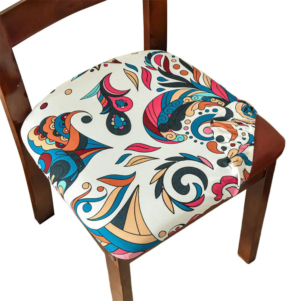 Floral Chair Seat Slipcover High Stretch 2 Pieces Chair Seat Cushion Cover for Dining Room Crfatop %sku%