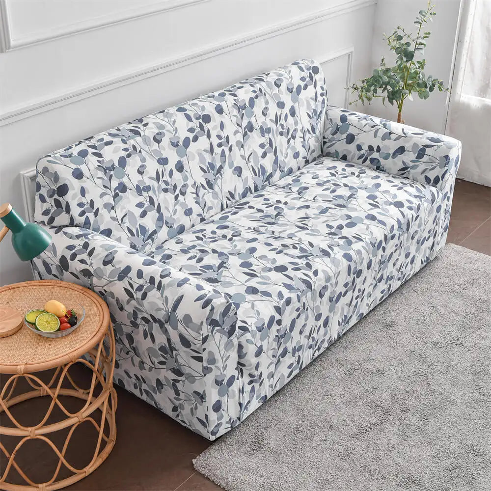 Floral Cushion Sofa Slipcover Non Skid Foam & Elastic Bottom Couch Cover Crfatop %sku%