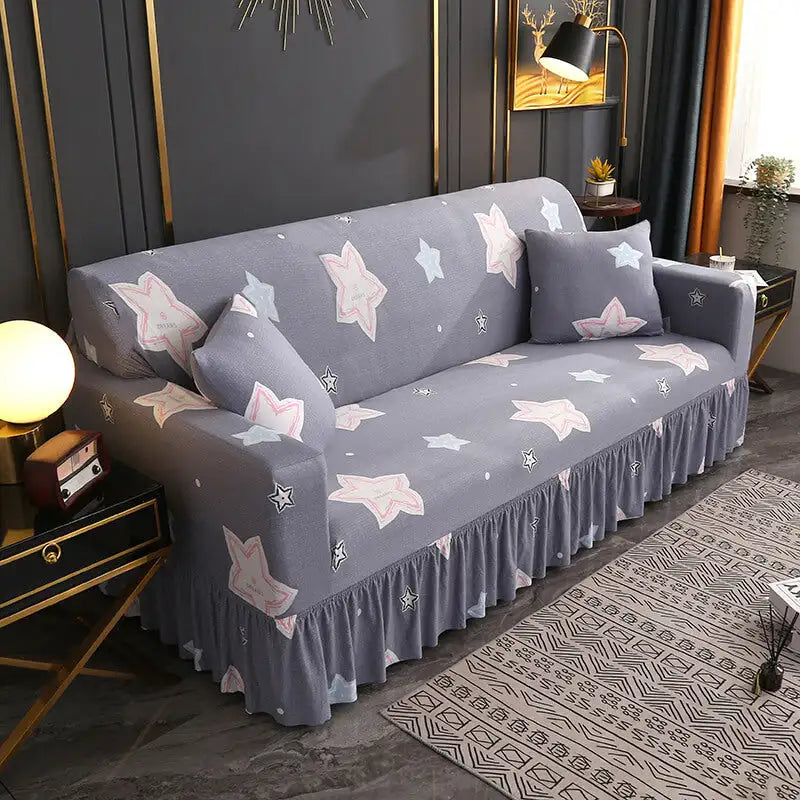 Floral Printed Sofa Cover Stretch  Couch Slipcovers with Skirt Design Crfatop %sku%