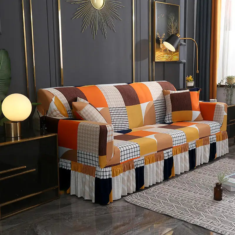 Floral Printed Sofa Cover Stretch  Couch Slipcovers with Skirt Design Crfatop %sku%