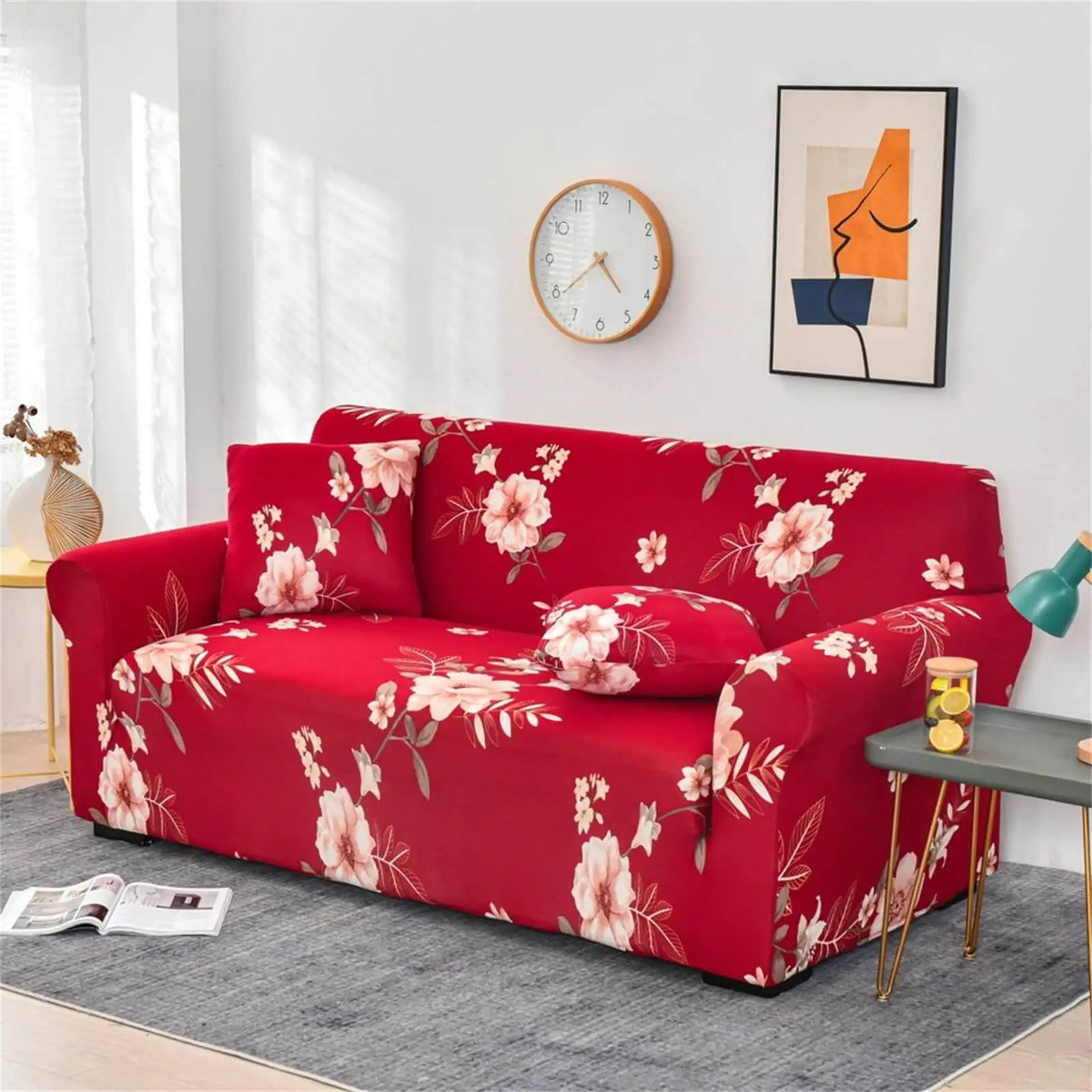 Floral Sofaprint Couch Slipcover Stretch Country Style Sofa Cover for Living Room Crfatop %sku%