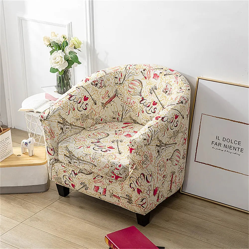 Fun Printing Club Chair Cover Trendy Tub Slipcovers Sofa Cover Furniture Protector for Living Room Crfatop %sku%