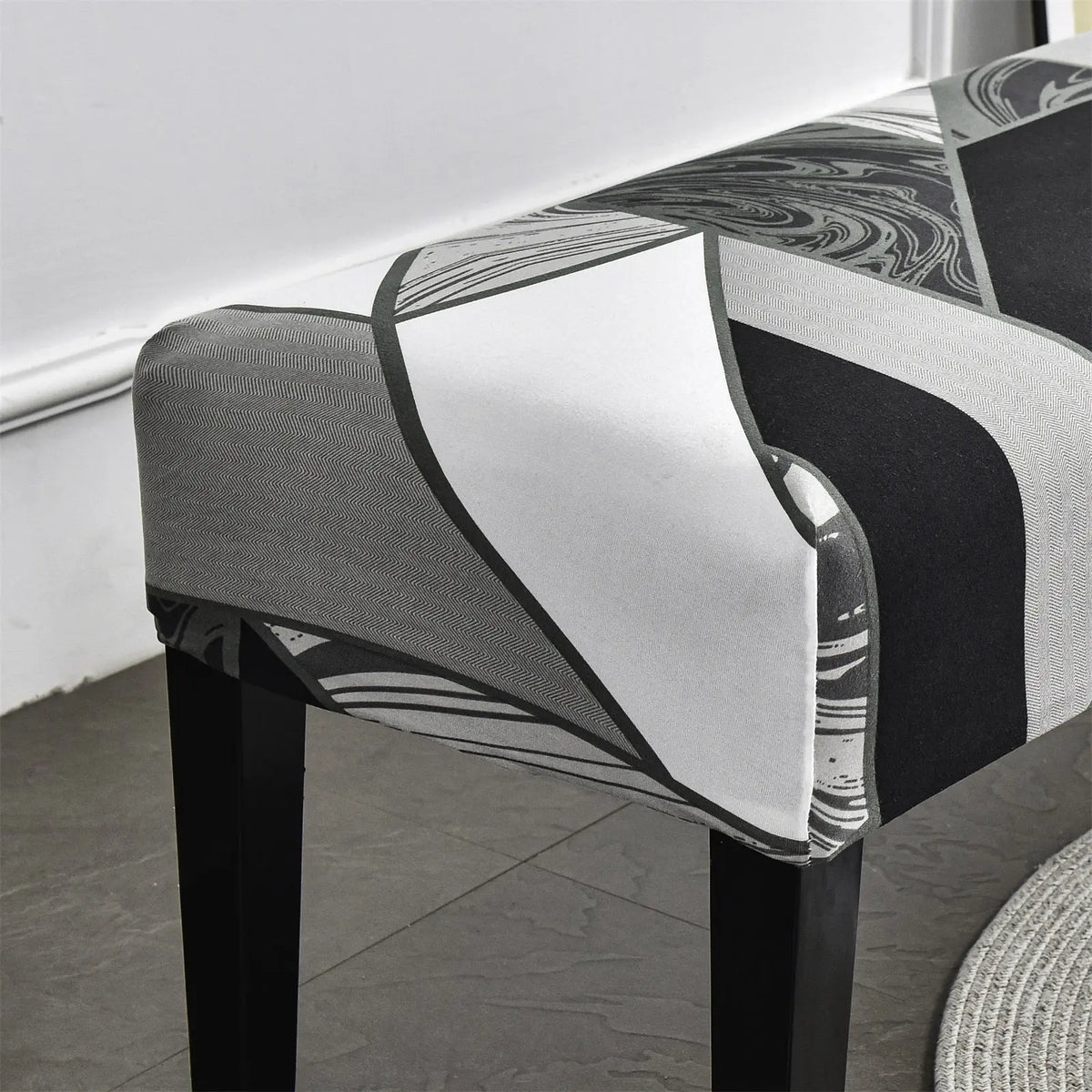 Graphic Print Stretchy Bench Slipcover Durable One Size Dining Bench Cover for Living Room Eco-Ancheng %sku%