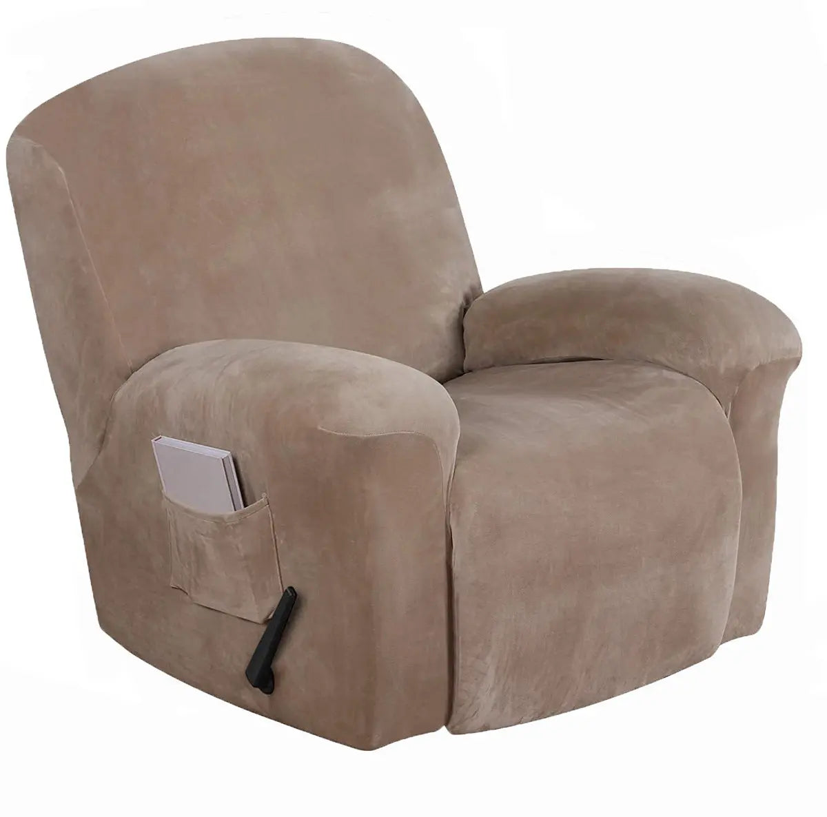 High Stretch Velvet Multi-Piece Recliner Sofa Cover Crfatop %sku%