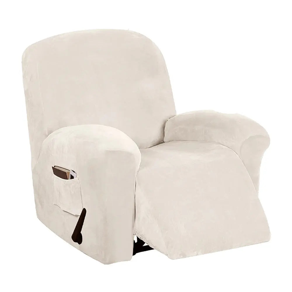 High Stretch Velvet Multi-Piece Recliner Sofa Cover Crfatop %sku%