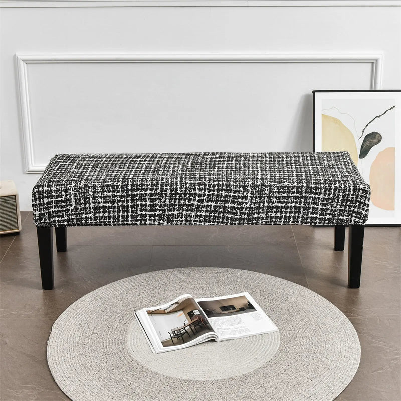 Knited Dining Bench Covers Easy to Clean Stretch Stylish Furniture Protector Slipcover Crfatop %sku%