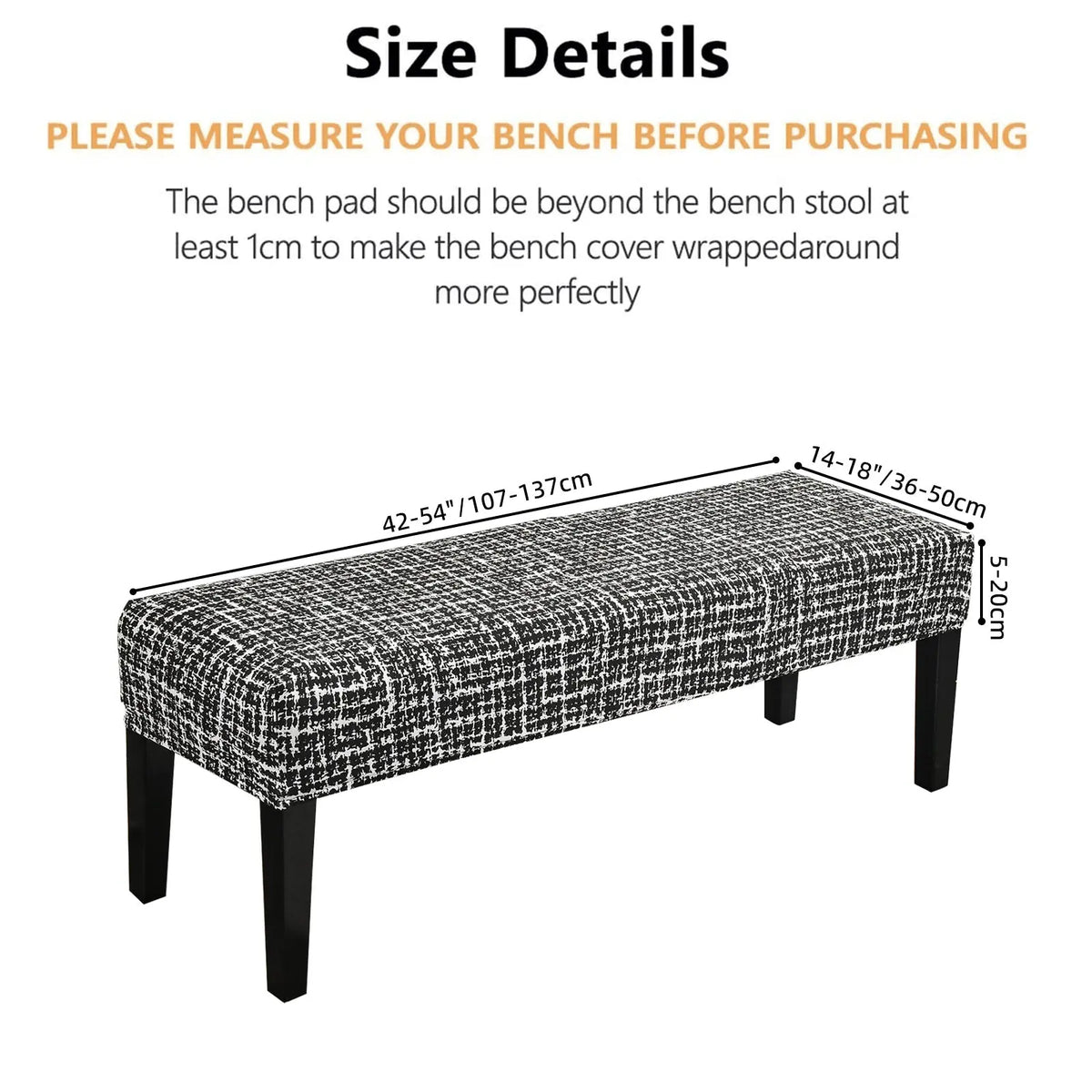 Knited Dining Bench Covers Easy to Clean Stretch Stylish Furniture Protector Slipcover Crfatop %sku%