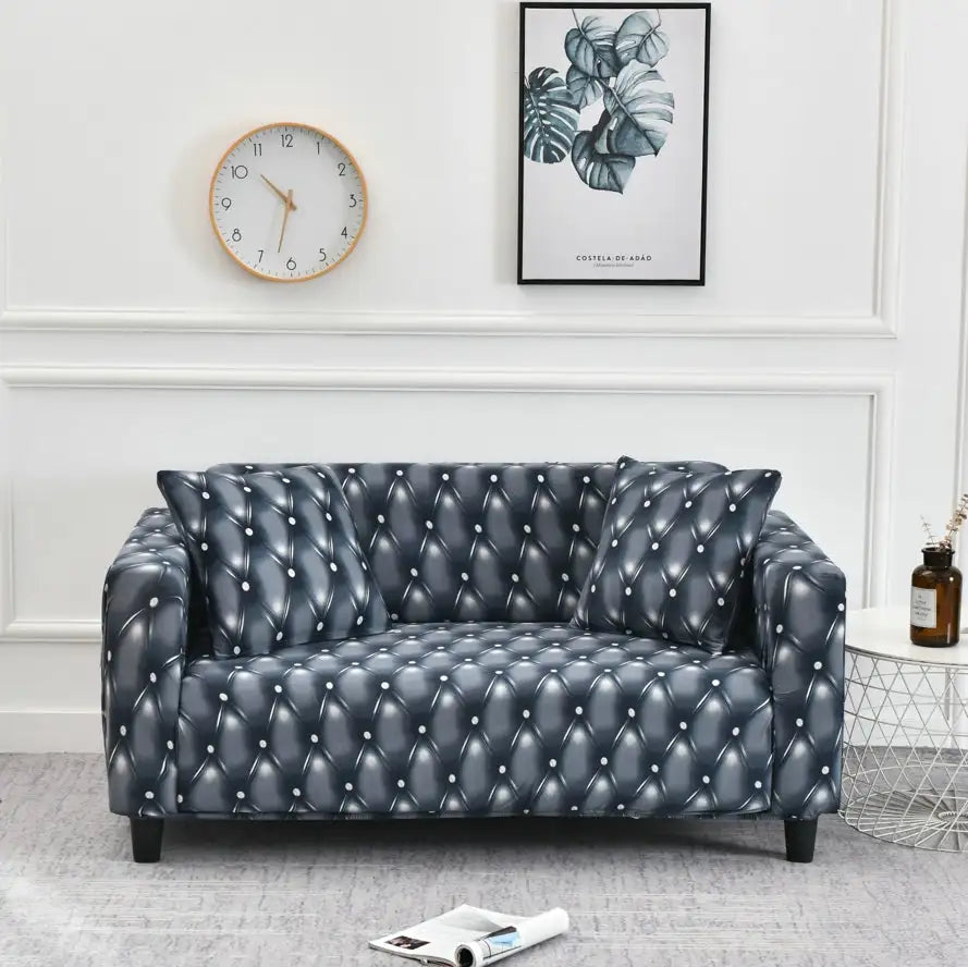 One-piece Loveseat Couch Cover Elastic Printing Sectional Sofa Armchair Slipcover Crfatop %sku%