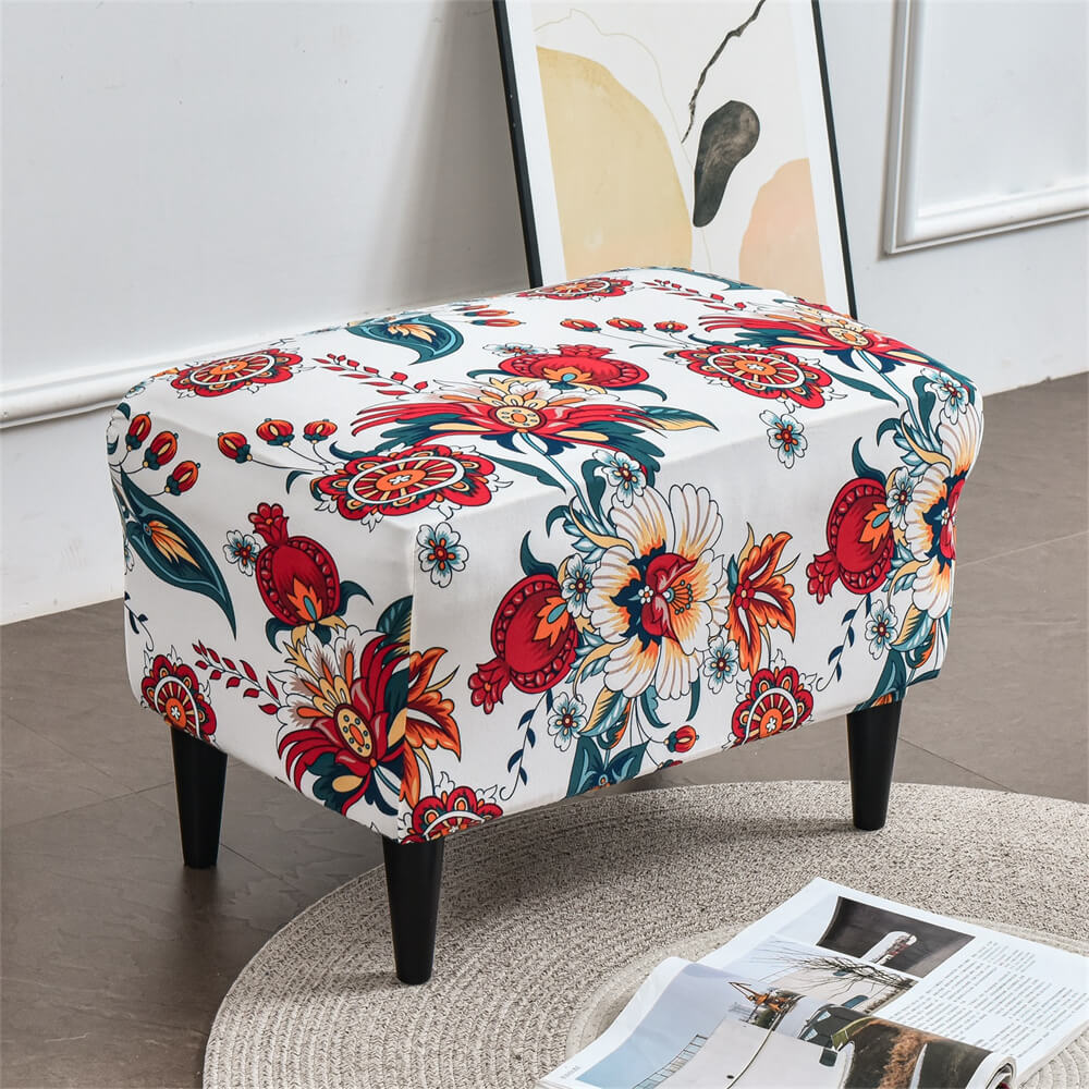 Fun Printing Ottoman Slipcover Strethy Washable Footrest Sofa Cover Top Level Crfatop %sku%