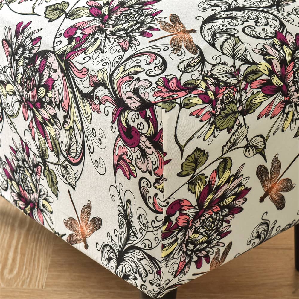Stretch Ottoman Slipcovers Printed Box Cushion Decro-friendly Color Footstool Sofa Slipcover Crfatop %sku%