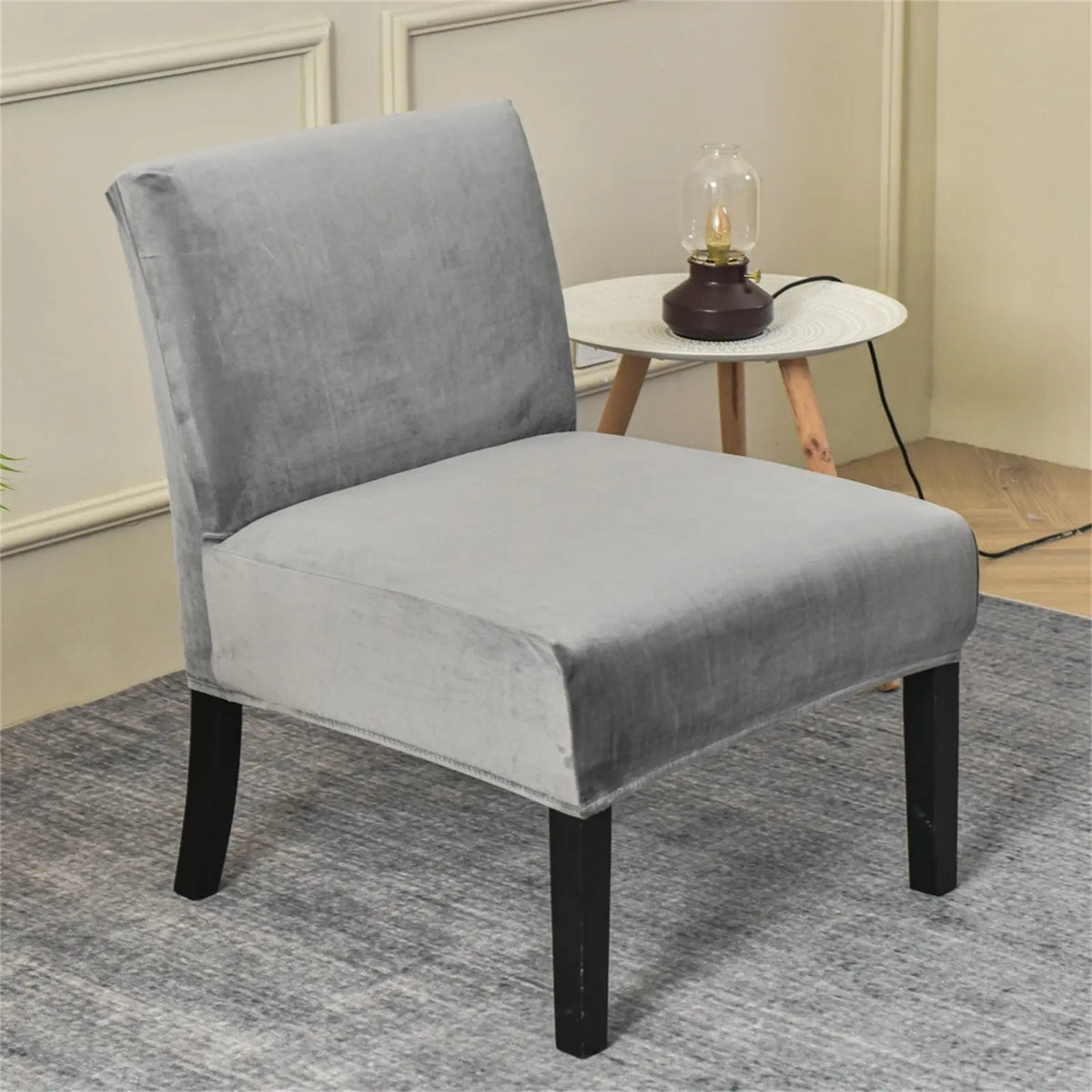 Oversized Grey Accent Aemless Chair Removable Water-Repellent Chair Covers Crfatop %sku%