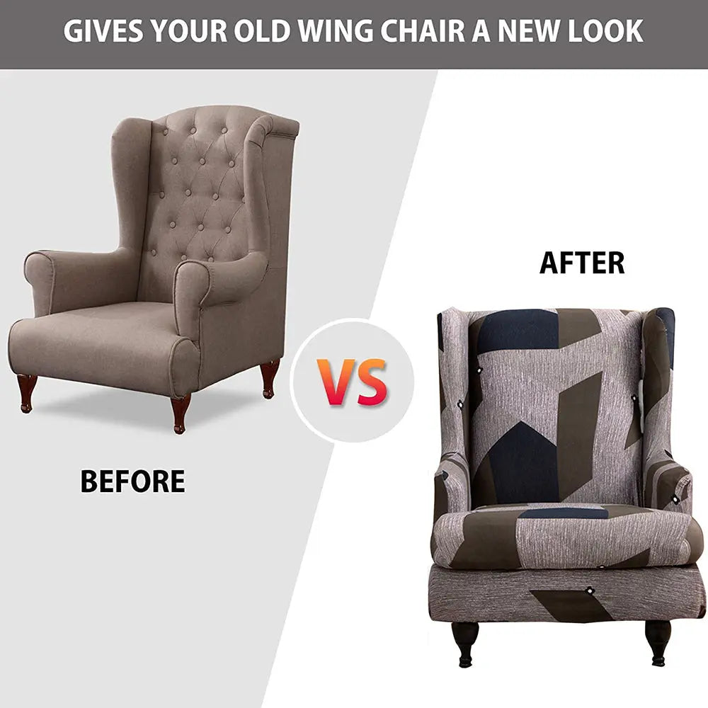Oversized Grid Sofa Cover Modern Decorative Wingback Cover Furniture Protector Top Level Crfatop %sku%