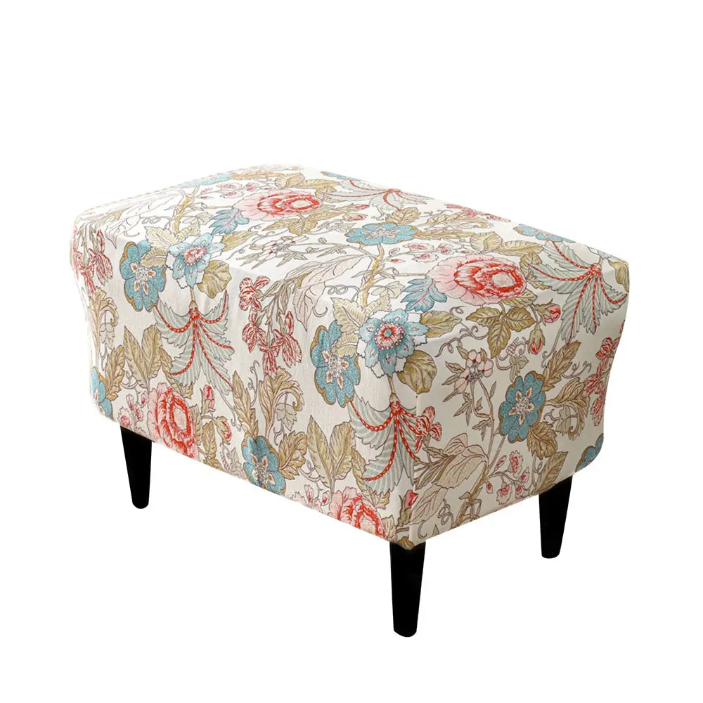 Oversized Ottoman Slipcovers Removable Elastic Rectangle Footstool Protector Top Level Crfatop %sku%