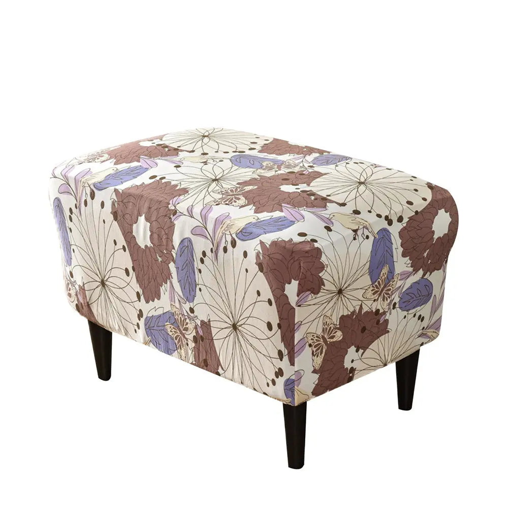 Oversized Ottoman Slipcovers Removable Elastic Rectangle Footstool Protector Top Level Crfatop %sku%