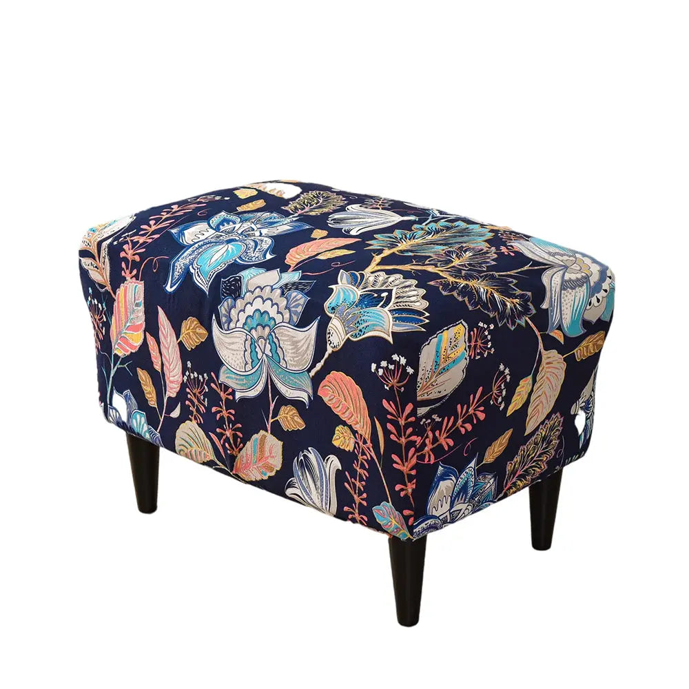 Oversized Ottoman Slipcovers Removable Elastic Rectangle Footstool Protector Top Level Crfatop %sku%