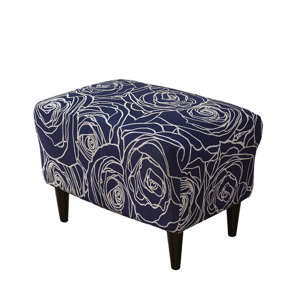 Oversized Ottoman Slipcovers Removable Elastic Rectangle Footstool Protector Top Level Crfatop %sku%