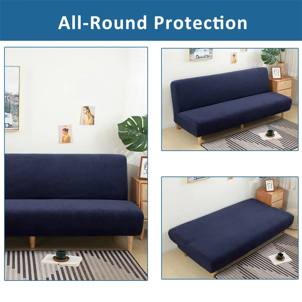 Padded Futon Slipcover Foldable Armless Futon Bed Cover Top Level Crfatop %sku%