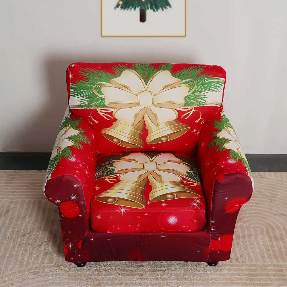 Patterned Armchair Slipcover for Christmas Crfatop %sku%