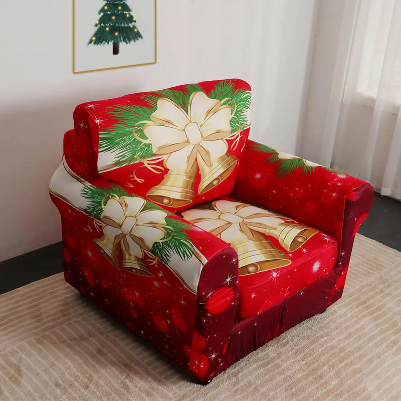 Patterned Armchair Slipcover for Christmas Crfatop %sku%
