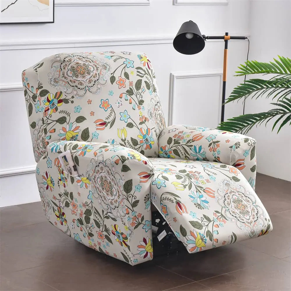 Patterned Recliner Chair Covers Sofaprint  4-piece Lazy Boy Slipcover Crfatop %sku%