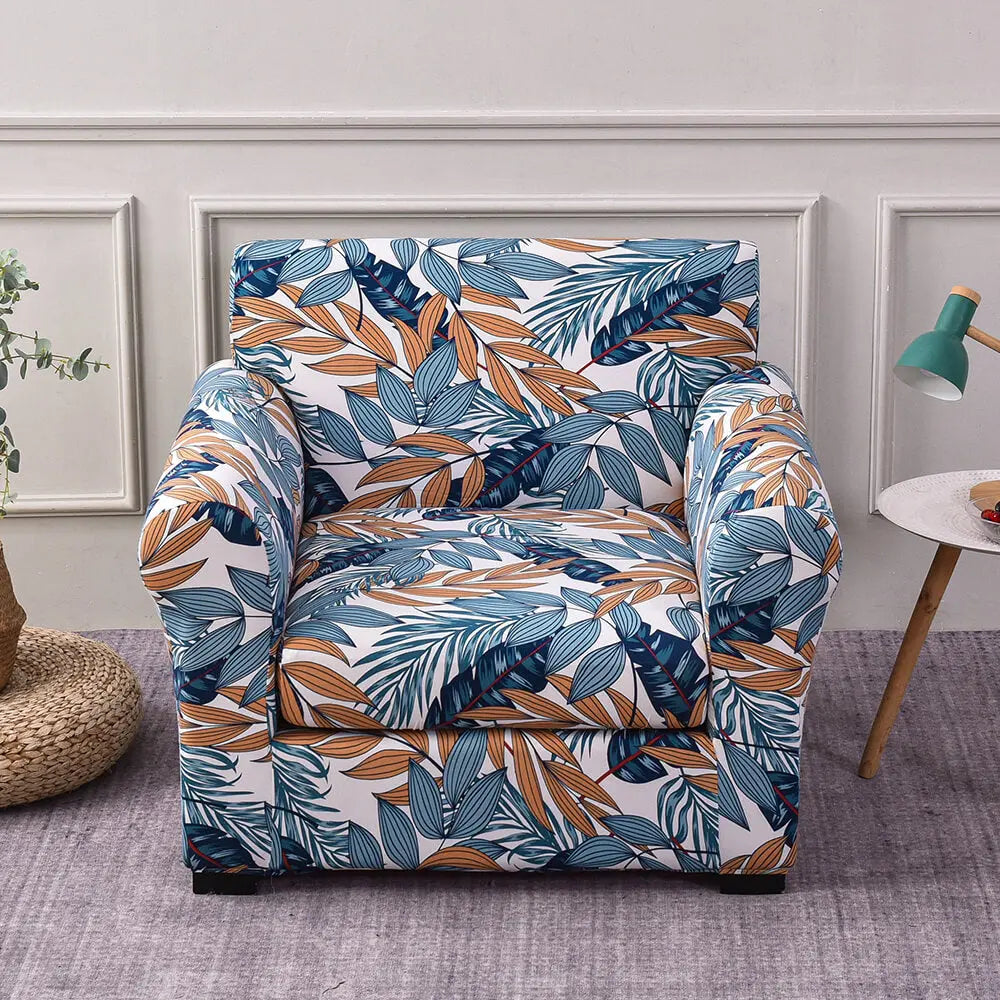 Printed 1 Seater Sofa Cover Stretch Armchair Seat Slipcover Crfatop %sku%