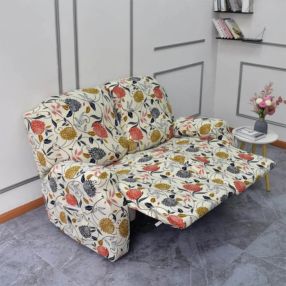 Printed Recliner Couch Cover 2-seater Loveseat Slipcover for Recliner Crfatop %sku%
