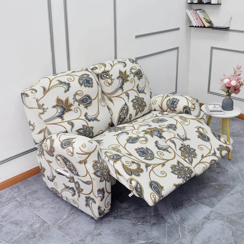 Printed Recliner Couch Cover 2-seater Loveseat Slipcover for Recliner Crfatop %sku%