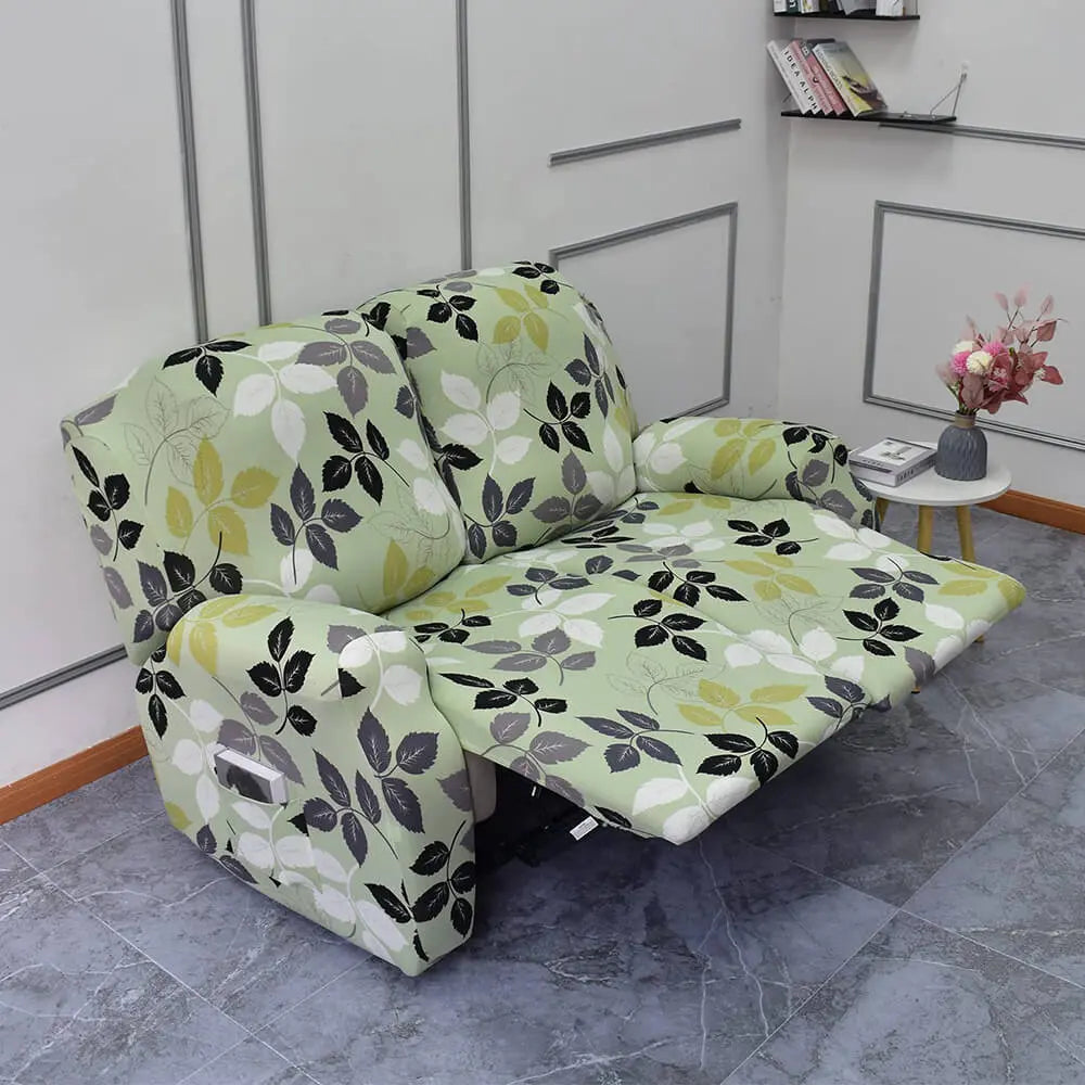 Printed Recliner Couch Cover 2-seater Loveseat Slipcover for Recliner Crfatop %sku%
