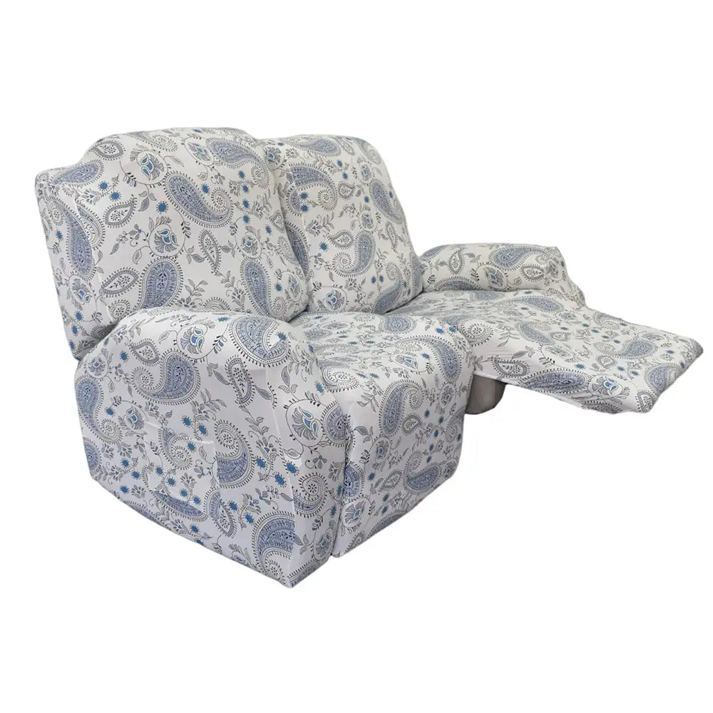 Crfatop Printed Recliner Loveseat Slipcover 2 Seat Recliner Sofa Covers (6 Pcs)