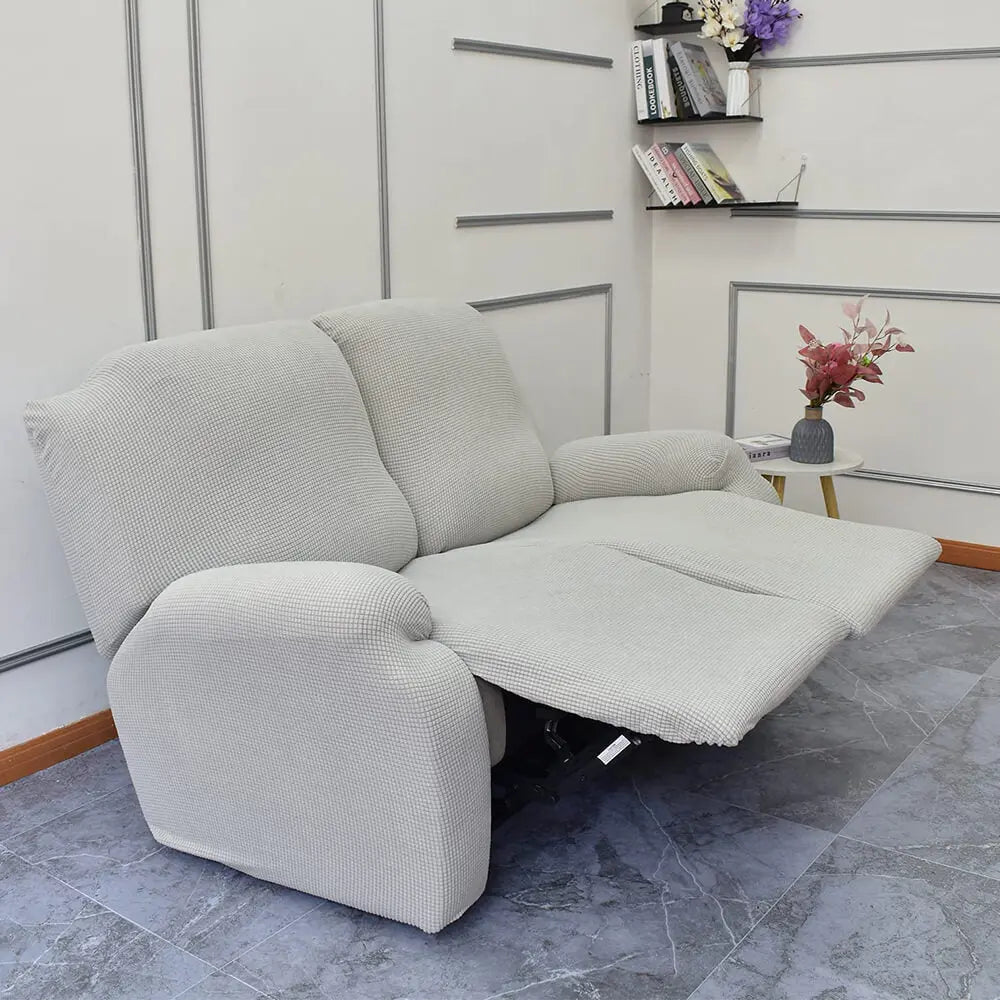 Crfatop Printed Recliner Loveseat Slipcover 2 Seat Recliner Sofa Covers (6 Pcs)