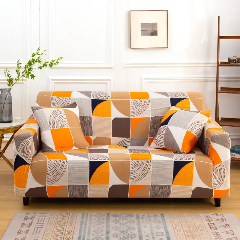 Printed Sofa Covers Strethy Ethnic Style Couch Slipcover One Piece Furniture Protector Crfatop %sku%