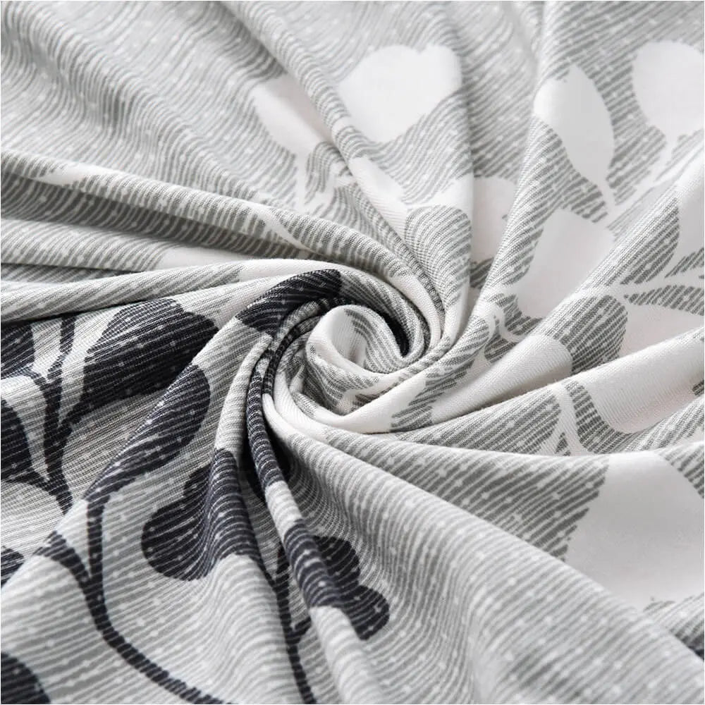 Printed Wing Chair Slipcovers Grey T-cushion Armchair Cover Crfatop %sku%