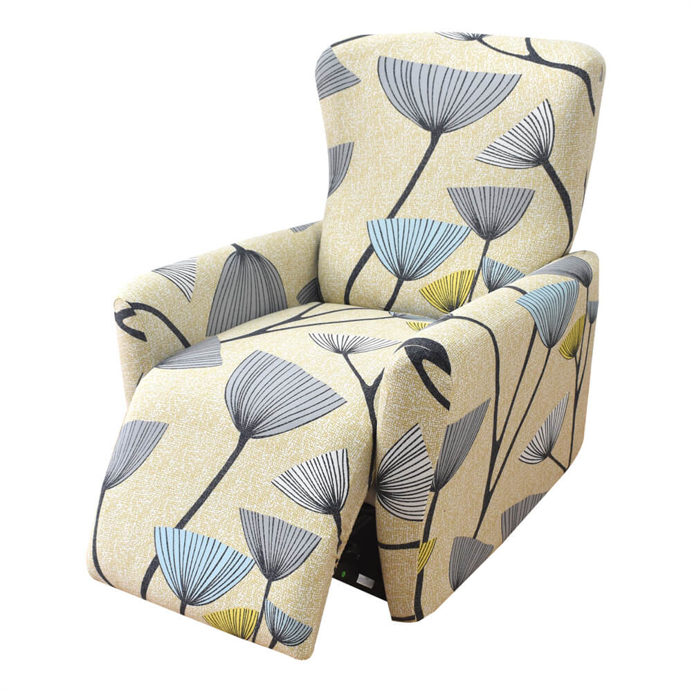 4 Pieces Floral Prints Seat Recliner Sofa Cover Stretchable Couch Slipcover for Kids Pet Crfatop %sku%