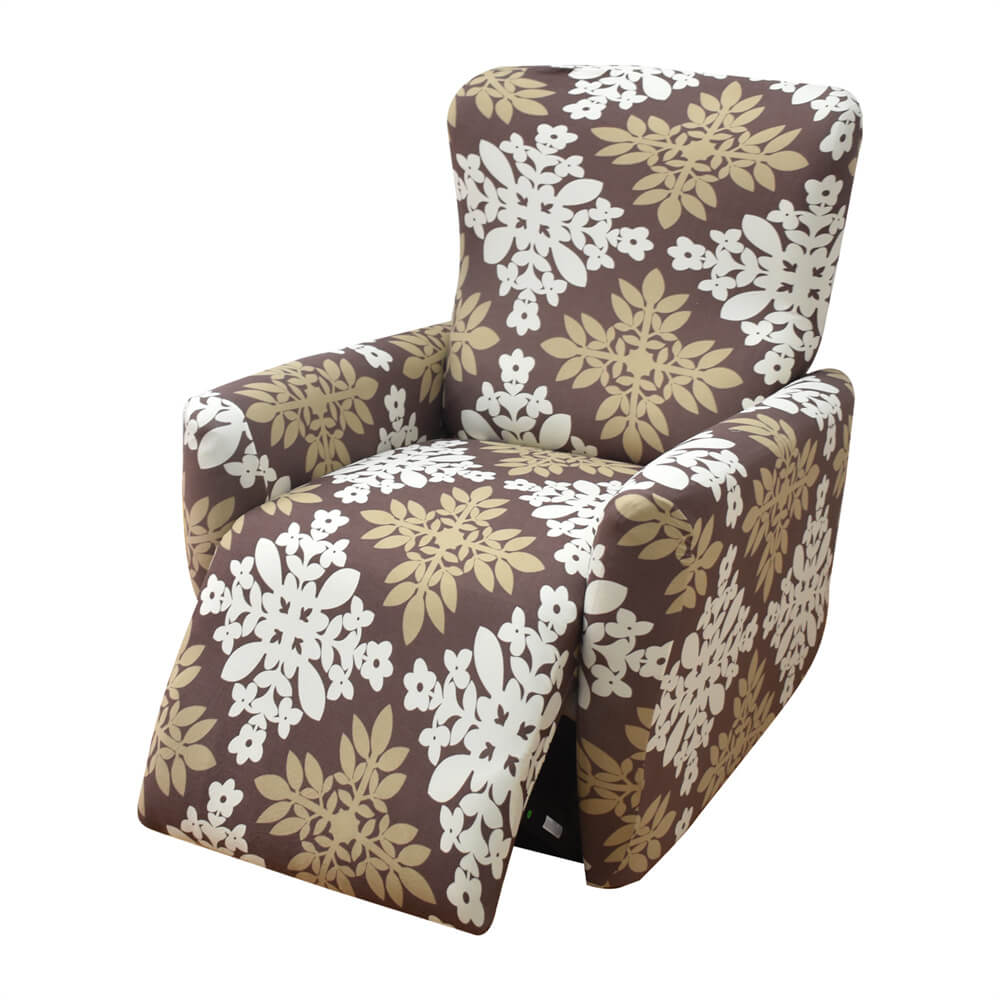 4 Pieces Floral Prints Seat Recliner Sofa Cover Stretchable Couch Slipcover for Kids Pet Crfatop %sku%