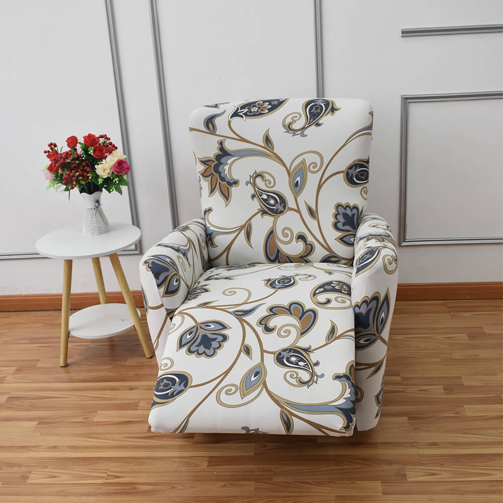 4 Pieces Floral Prints Seat Recliner Sofa Cover Stretchable Couch Slipcover for Kids Pet Crfatop %sku%